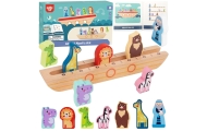 Tooky Toy Drewniana Arka Noego + Książeczka z Zagadkami					