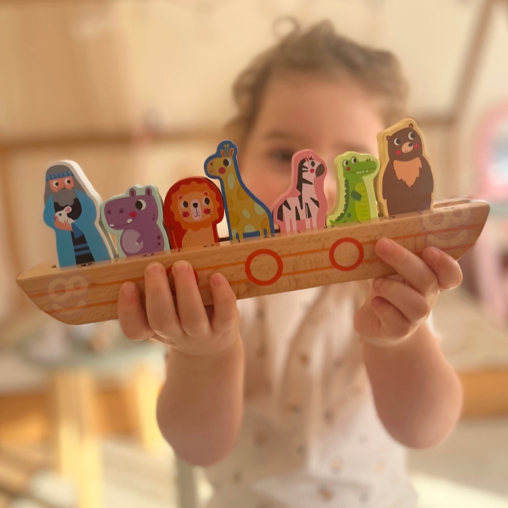 "Tooky Toy" medinė Nojaus arka ir mįslių knyga