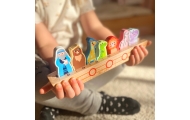 Tooky Toy Drewniana Arka Noego + Książeczka z Zagadkami					