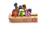 Tooky Toy Drewniana Arka Noego + Książeczka z Zagadkami					