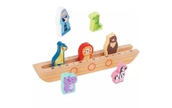 Tooky Toy Drewniana Arka Noego + Książeczka z Zagadkami					