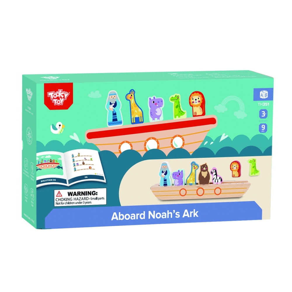 "Tooky Toy" medinė Nojaus arka ir mįslių knyga