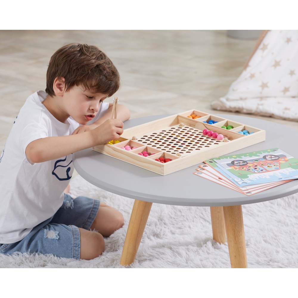 Medinis dėlionė su kamuoliukais VIGA Pagauk ir suderink Montessori-Žaislai, Lavinamieji žaislai, Dėlionės, 3D - tūrinės dėlionės