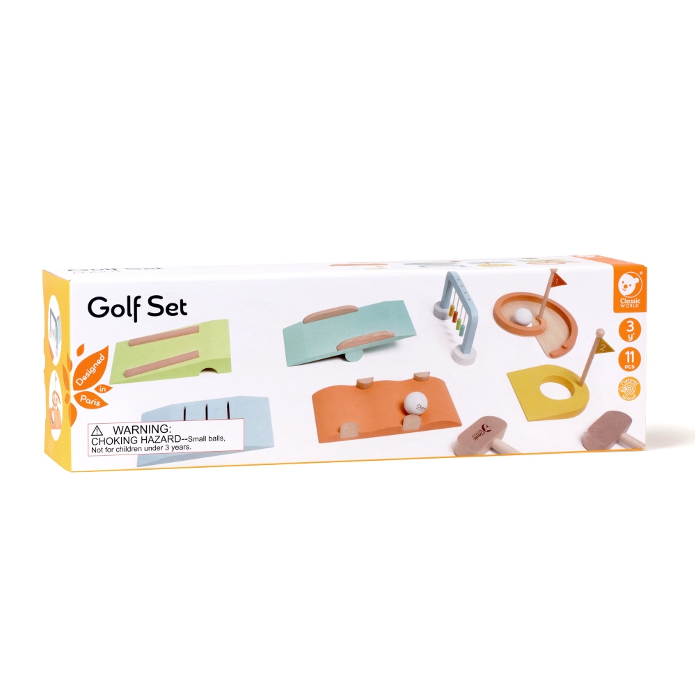 Medinis golfo rinkinys CLASSIC WORLD Įvairios kliūtys