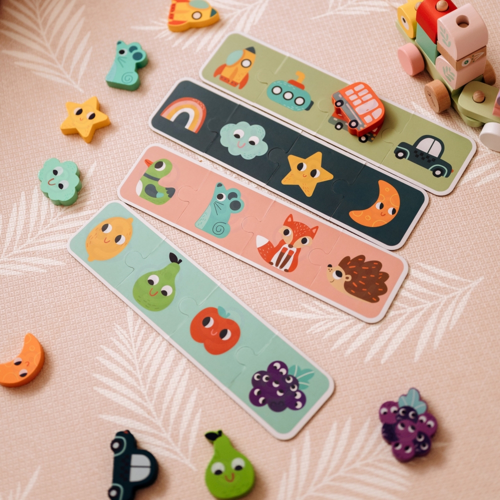 Sensorinė dėlionė WOOPIE GREEN Memory Shapes, FSC-Žaislai, Dėlionės, Dėlionės patiems mažiausiems-e-vaikas