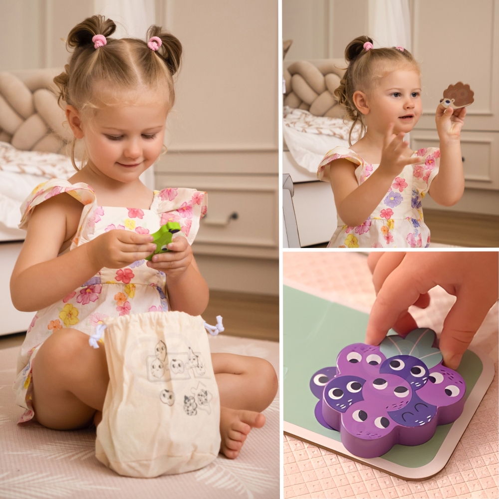 Sensorinė dėlionė WOOPIE GREEN Memory Shapes, FSC-Žaislai, Dėlionės, Dėlionės patiems mažiausiems-e-vaikas