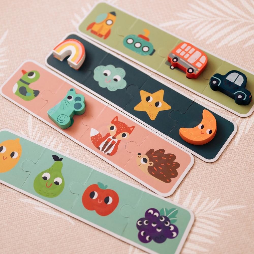 Sensorinė dėlionė WOOPIE GREEN Memory Shapes, FSC-Žaislai, Dėlionės, Dėlionės patiems mažiausiems-e-vaikas