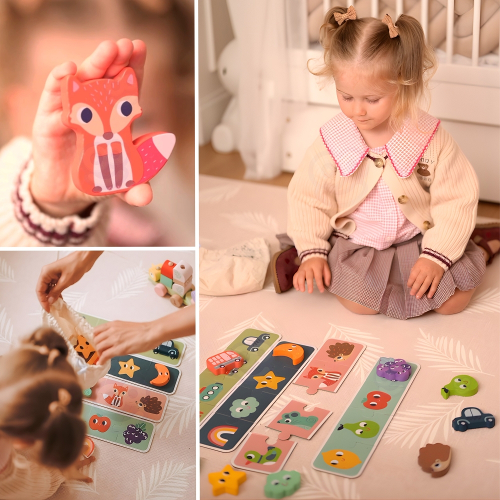 Sensorinė dėlionė WOOPIE GREEN Memory Shapes, FSC-Žaislai, Dėlionės, Dėlionės patiems mažiausiems-e-vaikas