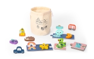 Sensorinė dėlionė WOOPIE GREEN Memory Shapes, FSC-Žaislai, Dėlionės, Dėlionės patiems mažiausiems-e-vaikas
