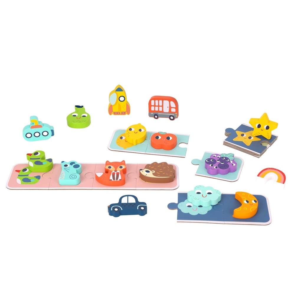 Sensorinė dėlionė WOOPIE GREEN Memory Shapes, FSC-Žaislai, Dėlionės, Dėlionės patiems mažiausiems-e-vaikas