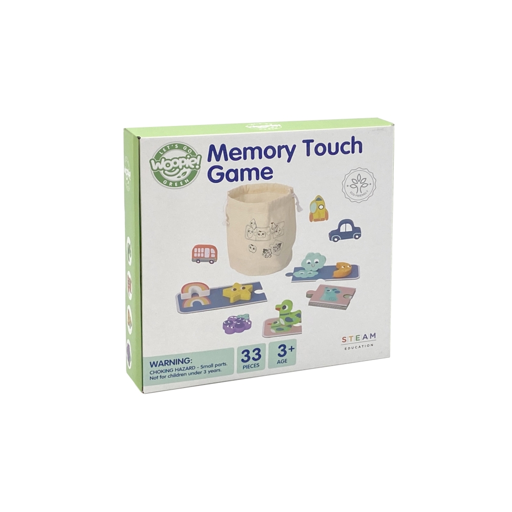 Sensorinė dėlionė WOOPIE GREEN Memory Shapes, FSC-Žaislai, Dėlionės, Dėlionės patiems mažiausiems-e-vaikas