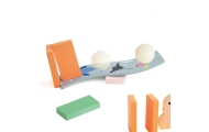 Mediniai domino loginis takelis CLASSIC WORLD Kliūčių dėlionė Montessori 100 el.