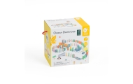 Mediniai domino loginis takelis CLASSIC WORLD Kliūčių dėlionė Montessori 100 el.
