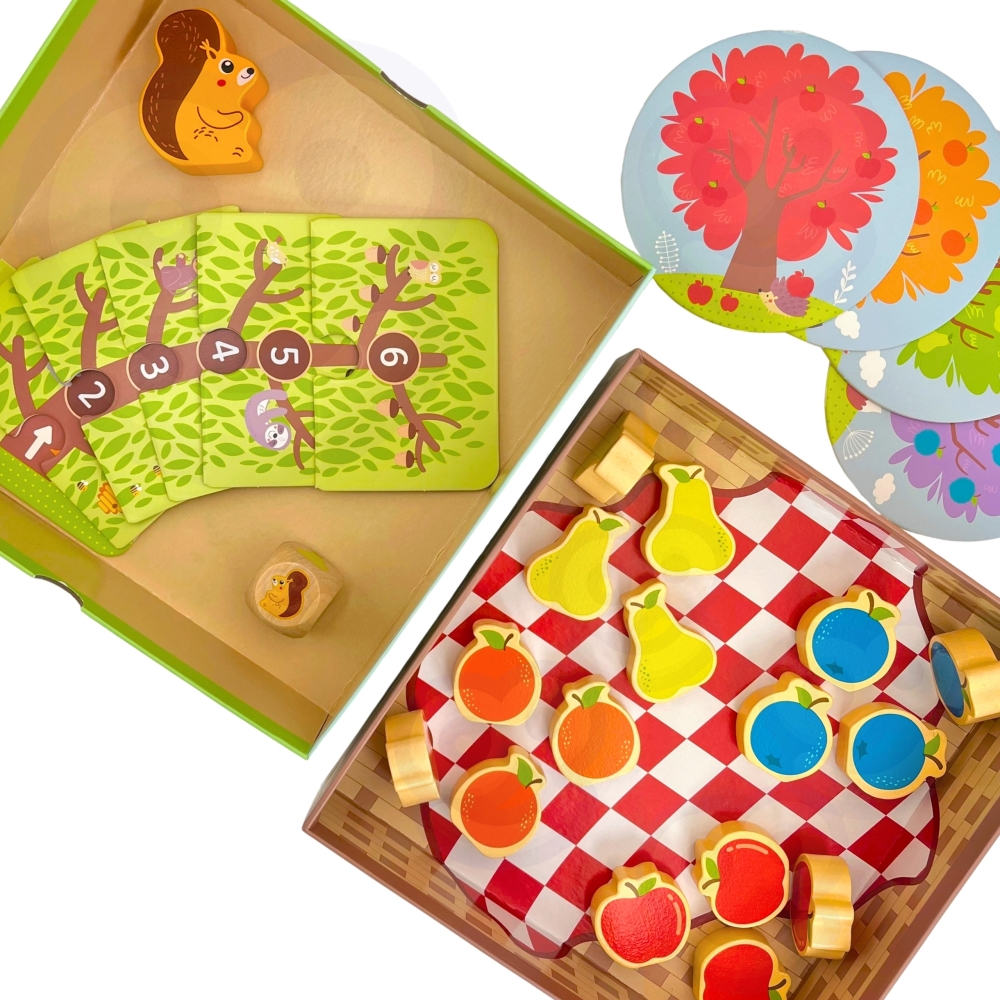 WOOPIE GREEN Squirrel in the Orchard Family Board Game FSC 