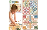 WOOPIE GREEN Gry Planszowe  Logiczne 2w1 Ludo Chińczyk + Uwolnij Zwierzątka