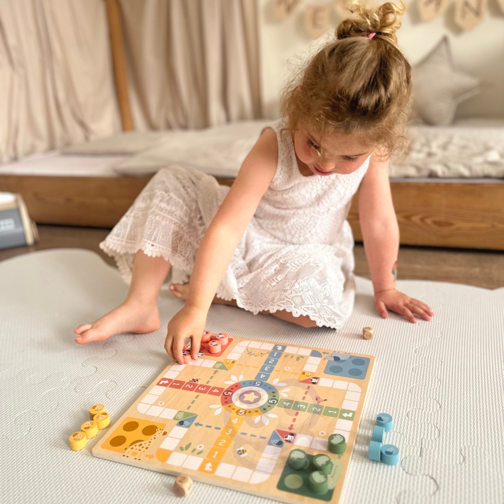 Loginis stalo žaidimas WOOPIE GREEN 2in1 Ludo Chinese + Free the Animals