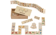 VIGA Wooden Domino 2 in 1 Animals and Numbers					