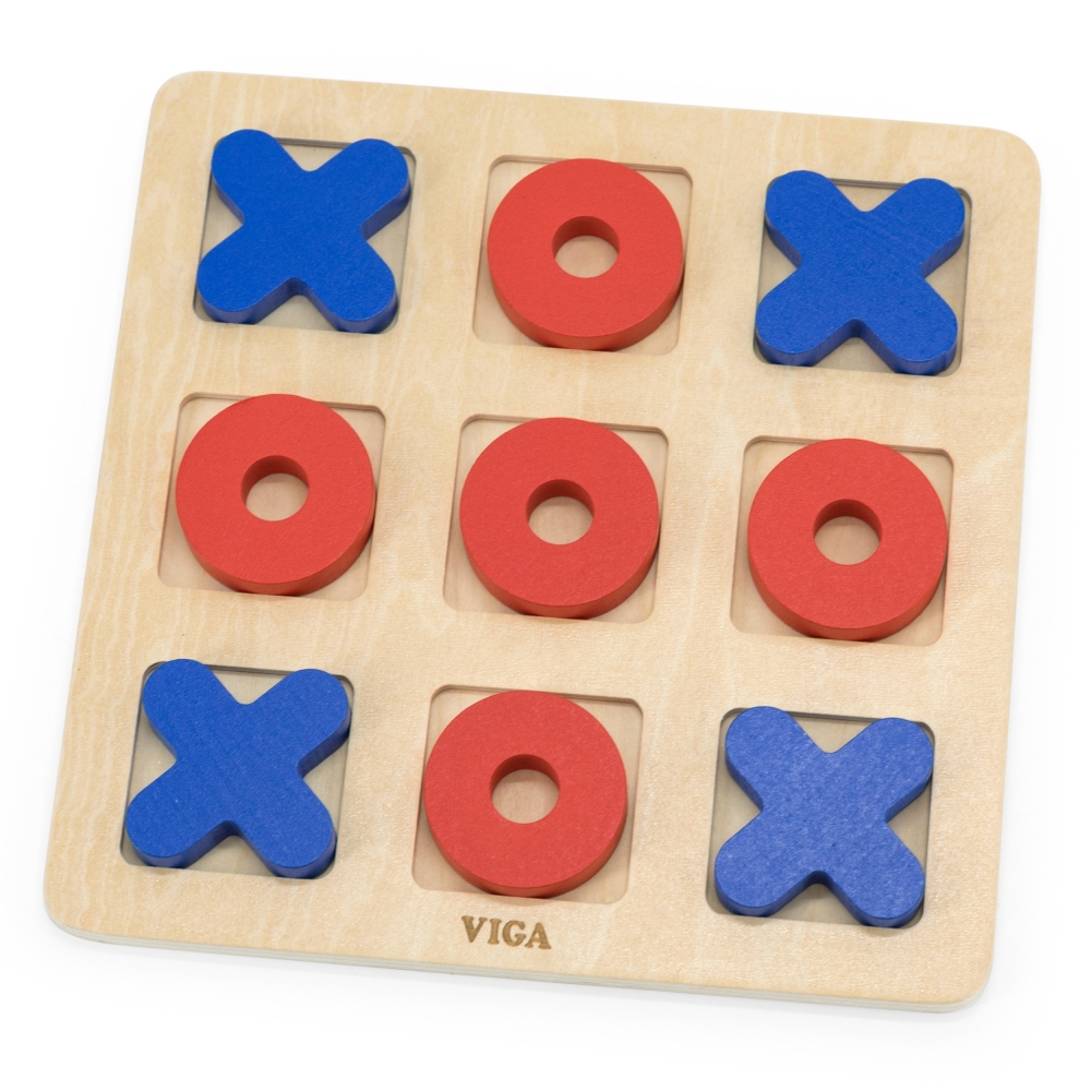 Viga Wooden Classic Tic-Tac-Toe Game
