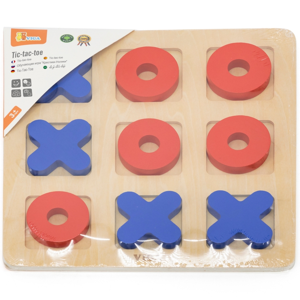Viga Wooden Classic Tic-Tac-Toe Game