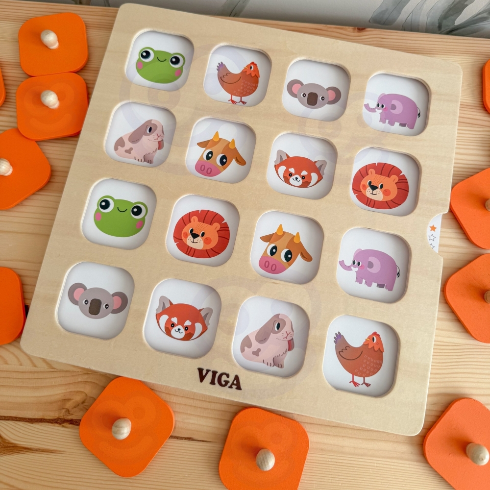 Atminties žaidimas Viga Atspėk paveikslėlius 10 Montessori kortelių-Žaislai, Stalo žaidimai, Įvairūs stalo žaidimai-e-vaikas