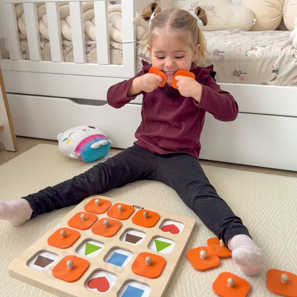 Atminties žaidimas Viga Atspėk paveikslėlius 10 Montessori kortelių-Žaislai, Stalo žaidimai, Įvairūs stalo žaidimai-e-vaikas