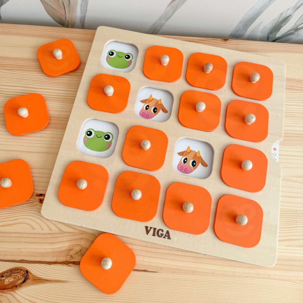 Atminties žaidimas Viga Atspėk paveikslėlius 10 Montessori kortelių-Žaislai, Stalo žaidimai, Įvairūs stalo žaidimai-e-vaikas