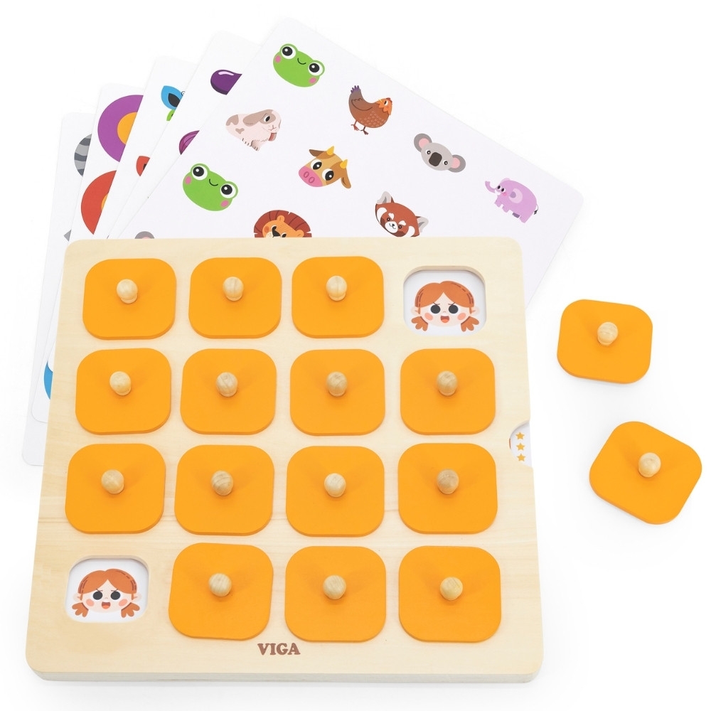 Atminties žaidimas Viga Atspėk paveikslėlius 10 Montessori kortelių-Žaislai, Stalo žaidimai, Įvairūs stalo žaidimai-e-vaikas