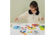 VIGA Drewniana Gra Dopasuj Kolory Pawi Ogon Montessori + Karty