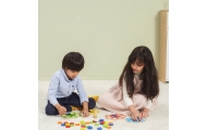 VIGA Drewniana Gra Dopasuj Kolory Pawi Ogon Montessori + Karty