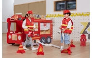 VIGA Large Wooden Fire Truck Montessori Playground