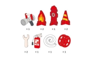 VIGA Large Wooden Fire Truck Montessori Playground