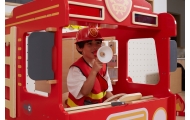 VIGA Large Wooden Fire Truck Montessori Playground
