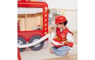VIGA Large Wooden Fire Truck Montessori Playground