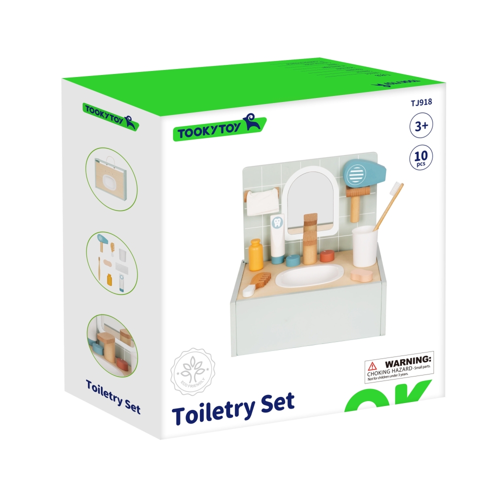 TOOKY TOY Tualetas Vonios medinis tualetas su priedais
