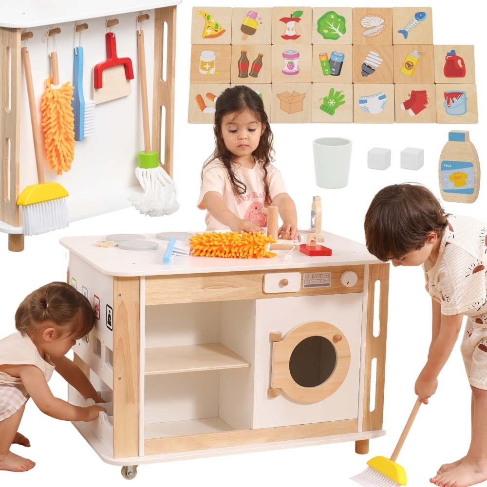 Namų centras su priedais VIGA“ 3-in-1 mokymasis ir pramogos vaikams-Žaislai, Lavinamieji žaislai, Profesijos, buities žaislai, V