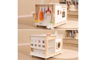 VIGA 3-in-1 Home Center with Accessories – Learning and Fun for Children