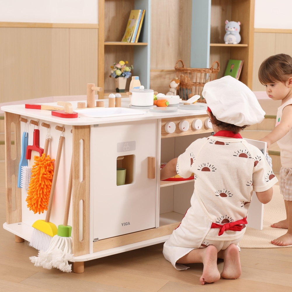 Namų centras su priedais VIGA“ 3-in-1 mokymasis ir pramogos vaikams-Žaislai, Lavinamieji žaislai, Profesijos, buities žaislai, V