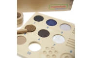 Žaidimas Atspėti pagal lytėjimą medžiagą ir tekstūrą 12 Montessori elementų-Žaislai, Lavinamieji žaislai, Veiklos centrai, Mokom
