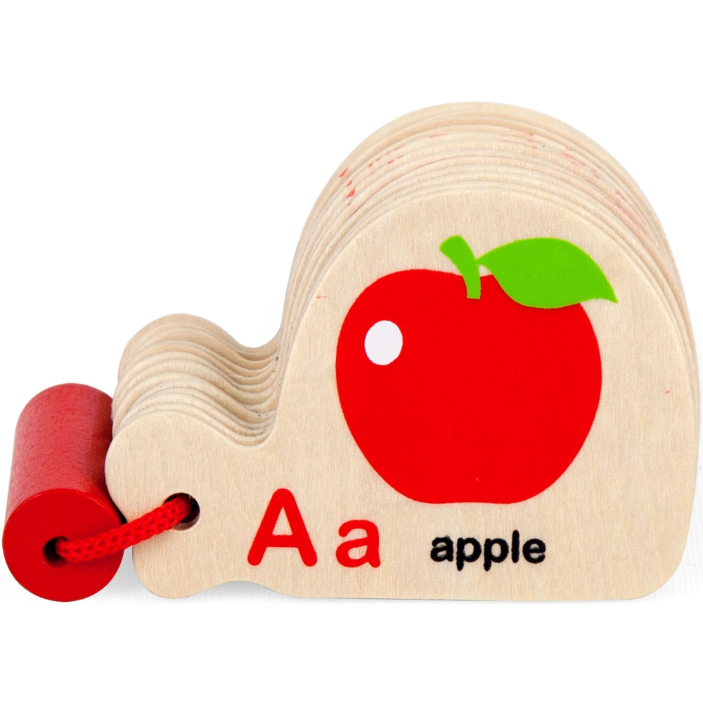Medinė abėcėlės ir anglų kalbos mokymosi knyga VIGA Montessori-Žaislai, Lavinamieji žaislai, Mokomieji žaislai-e-vaikas