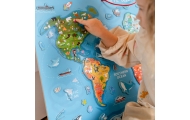 Viga 2w1 Tablica Edukacyjna z Magnetyczną Mapą Świata Montessori					