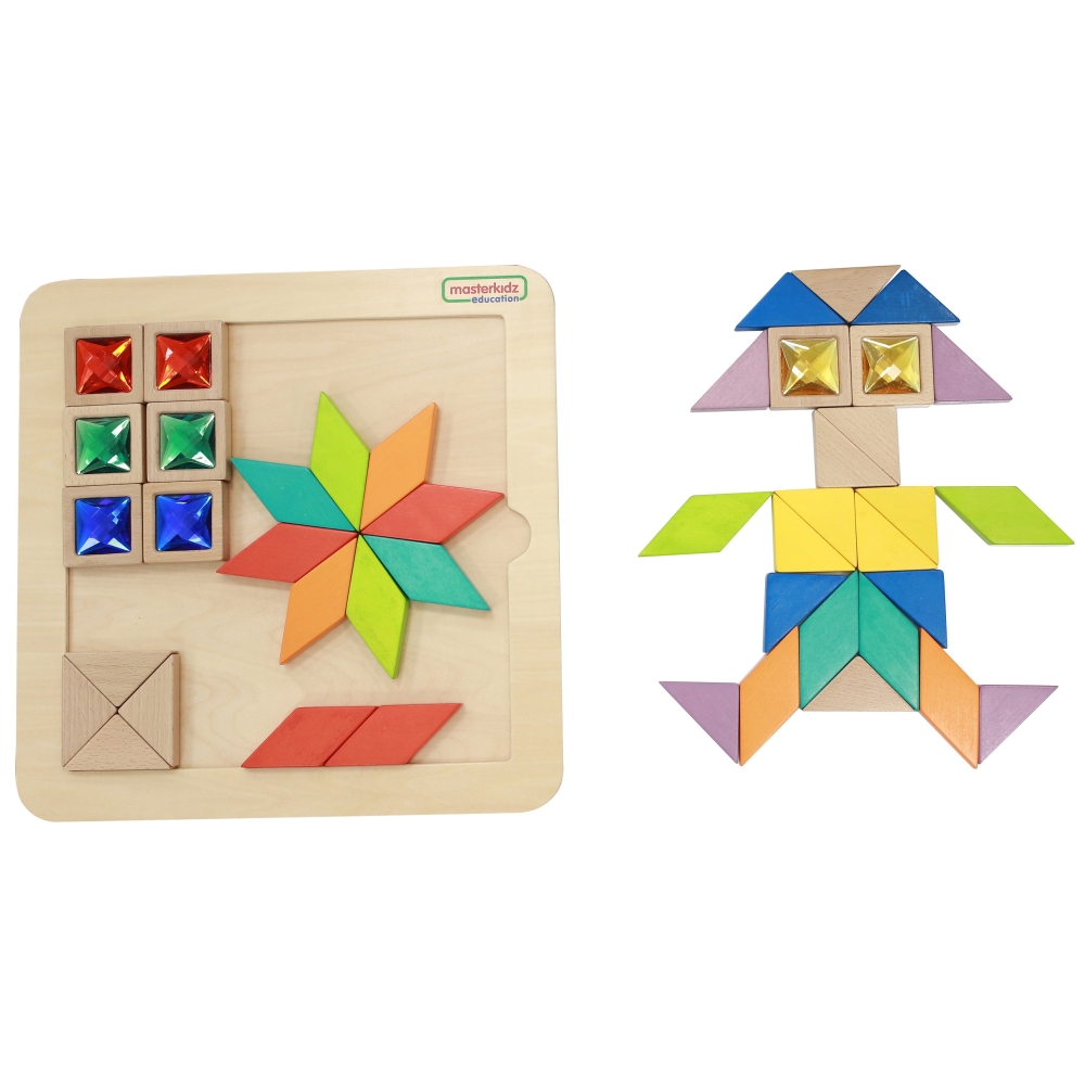 Mozaikos dėlionė MASTERKIDZ Spalvų ir formų mokymasis Tangram Montessori-Žaislai, Lavinamieji žaislai, Veiklos centrai-e-vaikas