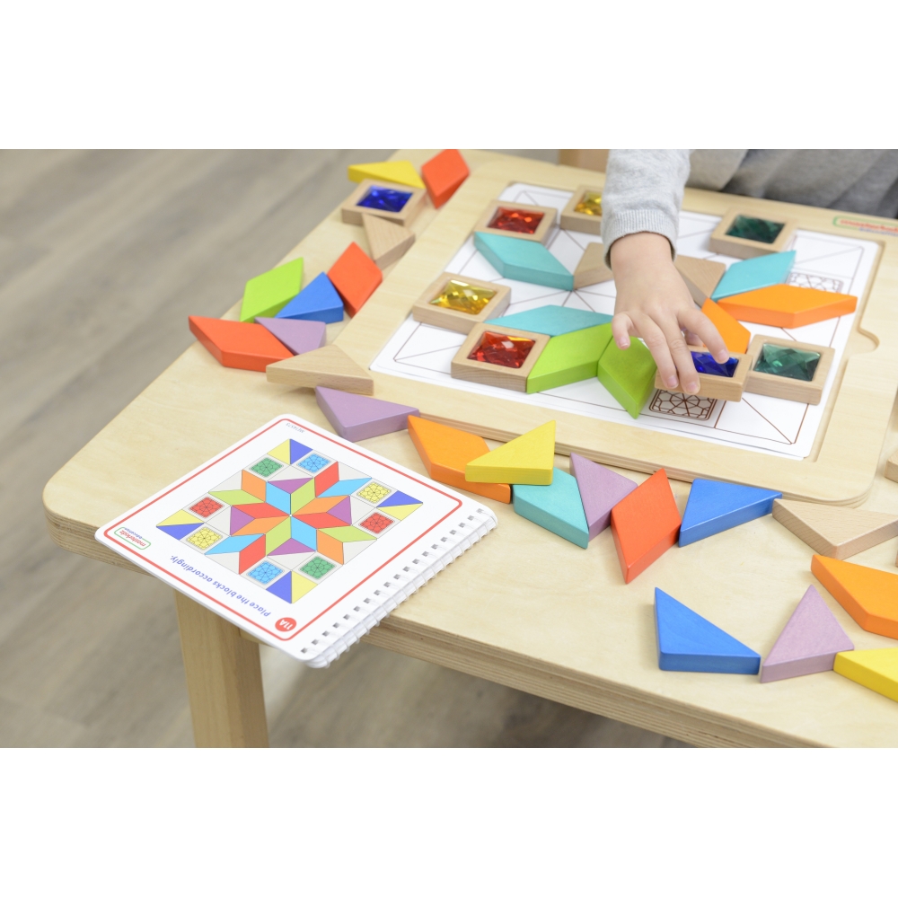 Mozaikos dėlionė MASTERKIDZ Spalvų ir formų mokymasis Tangram Montessori-Žaislai, Lavinamieji žaislai, Veiklos centrai-e-vaikas