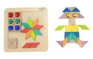 MASTERKIDZ Układanka Mozaika Nauka Kolorów i Kształtów Tangram Montessori