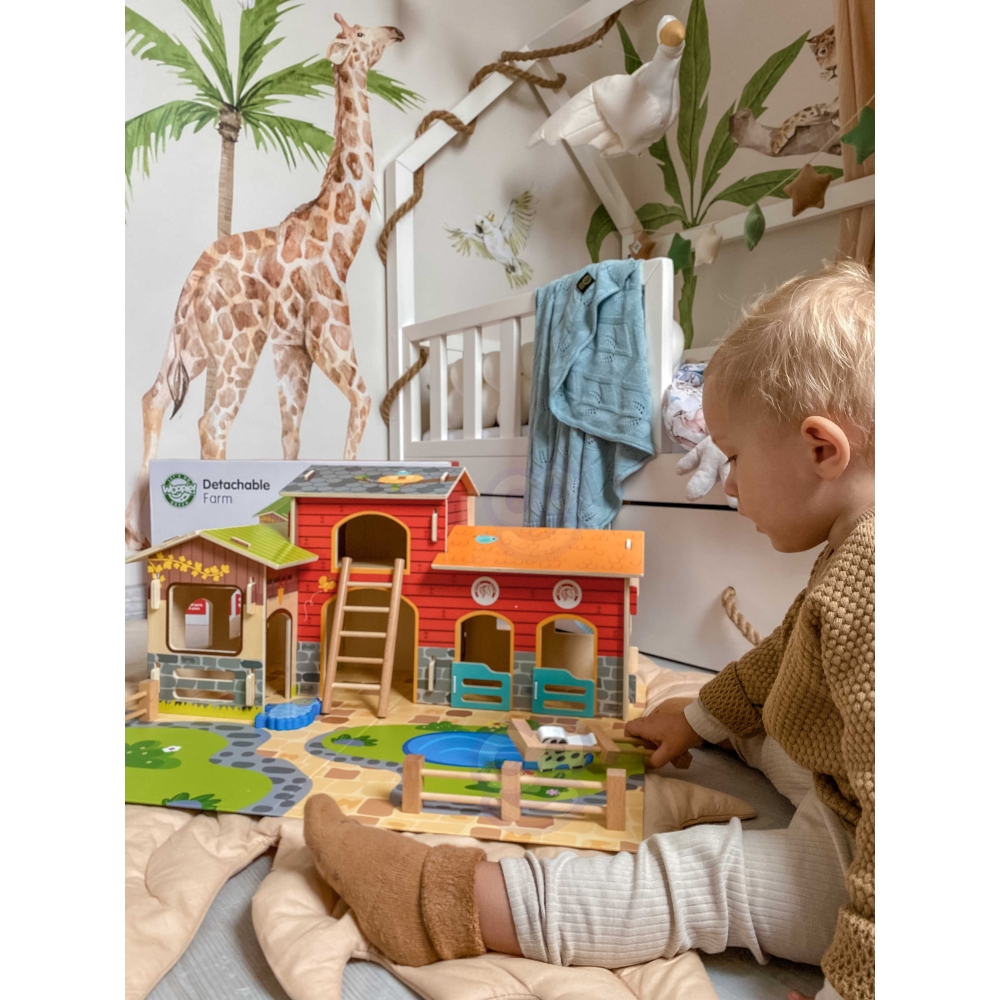 WOOPIE GREEN Mega Farm Animal Figures Stable Cowshed Henhouse 18 pcs. 