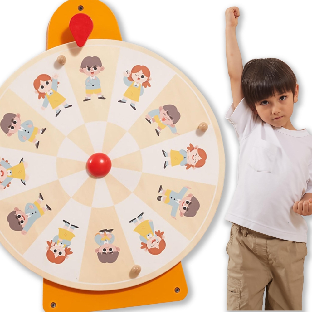 Sieninė plokštė VIGA Wheel Show Emotions FSC Montessori sertifikatas-Žaislai, Lavinamieji žaislai, Veiklos centrai-e-vaikas
