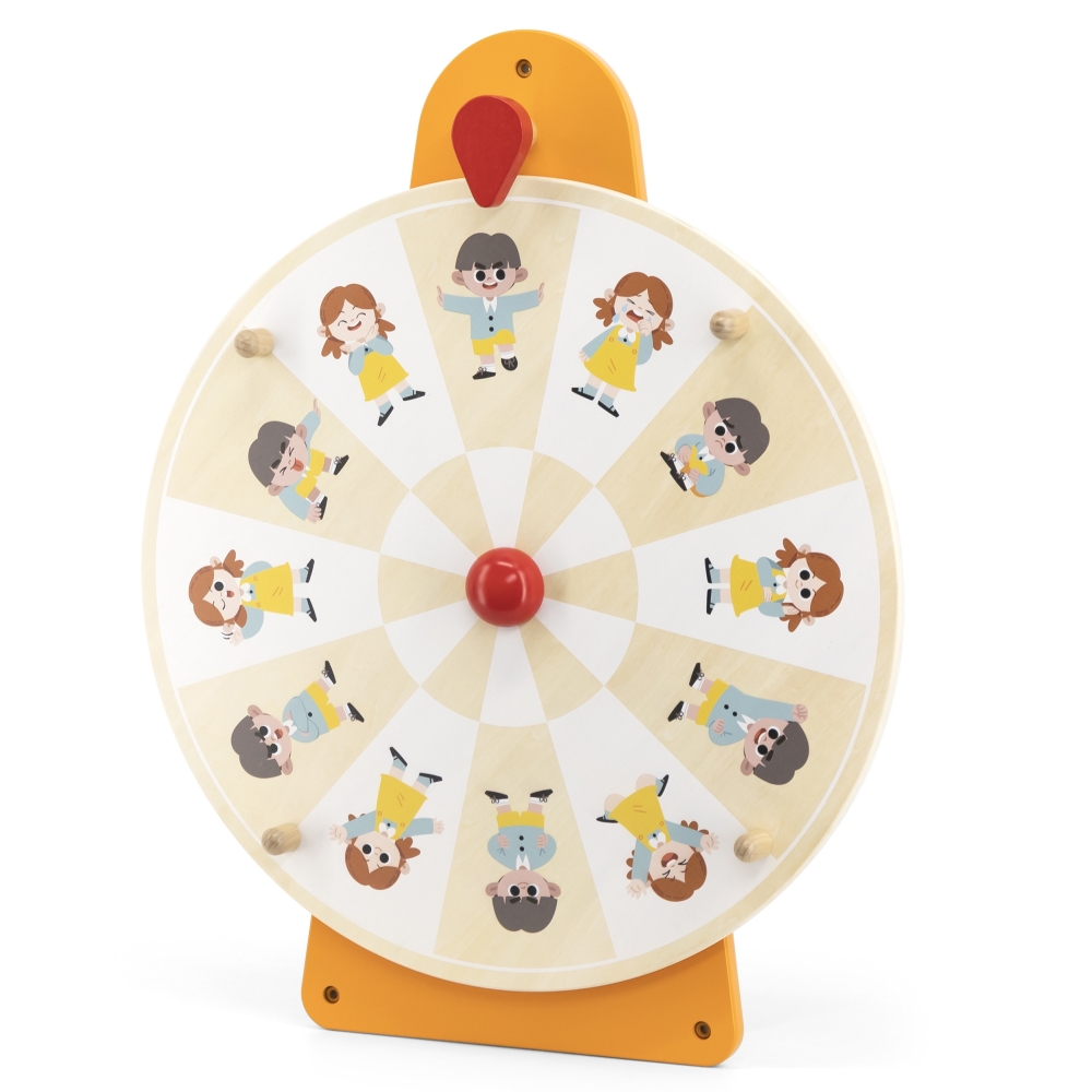 Sieninė plokštė VIGA Wheel Show Emotions FSC Montessori sertifikatas-Žaislai, Lavinamieji žaislai, Veiklos centrai-e-vaikas