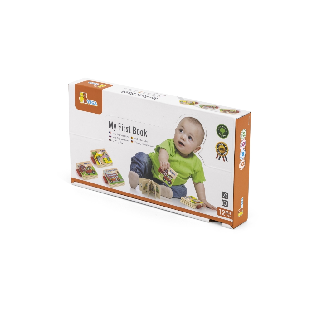 Medinė knygelė VIGA, 1 vnt-Žaislai, Kūdikiams, Mediniai, Žaislai mažyliams (iki 4 m.