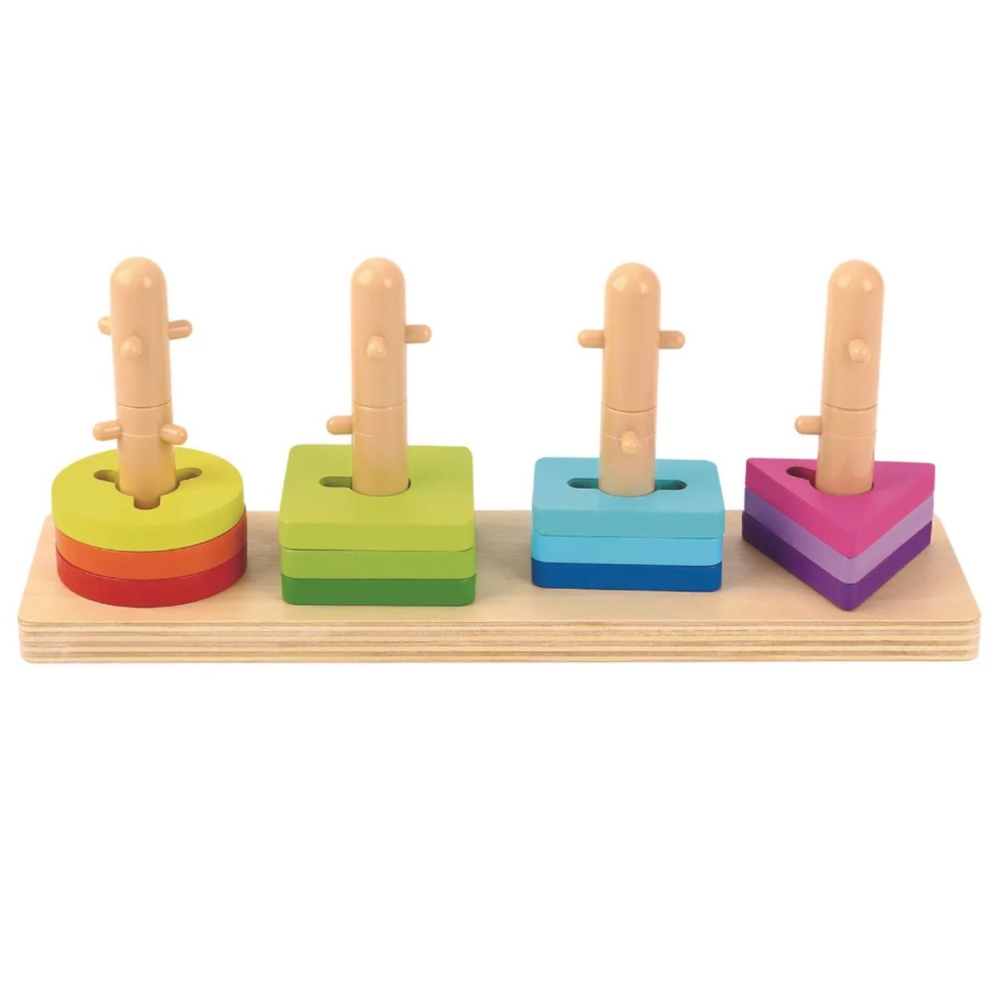 Formų rūšiuoklė TOOKY TOY su spalvingais Montessori blokeliai-Žaislai, Kūdikiams, Žaislai mažyliams (iki 4 m.