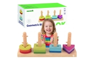 TOOKY TOY Shape Sorter with Colorful Montessori Blocks