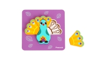 WOOPIE GREEN Wooden Puzzle Blocks Animals Montessori FSC 34pcs.
